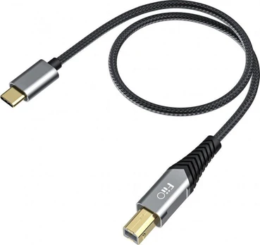 USB kabelis FiiO USB-C - USB-B 0,5 m Juodas