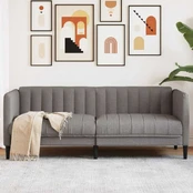 Dvivietė sofa, taupe spalvos, audinys kaina