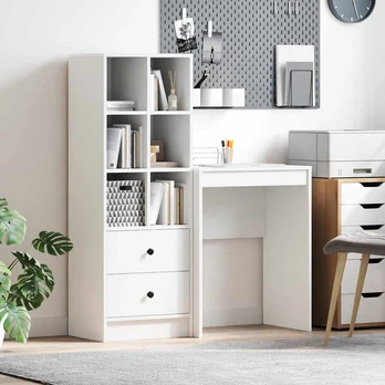 Stalas su stalčių 2 pcs Balta