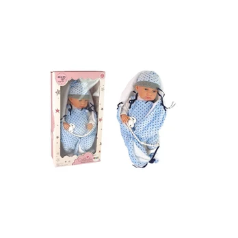 Baby Doll lėlė 46 cm mėlyna Lean toys