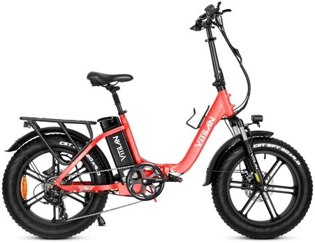 Elektrinis dviratis Vitilan U7, 20", 750W, 20Ah, raudonas