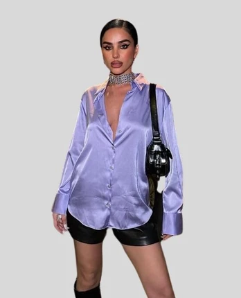 Marškiniai moterims, violetiniai