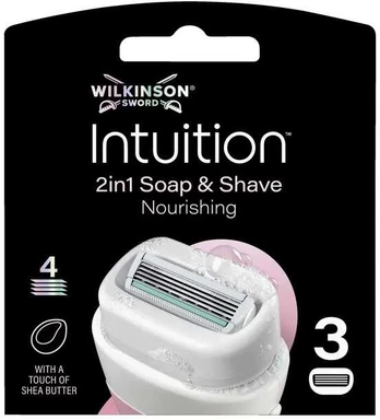 Wilkinson Intuition maitininantis įdėklai su 4 ostrzami 3 vnt.