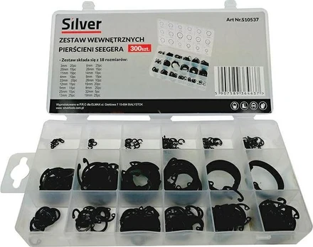 SILVER PIERŚCIENIE SEGERA WEWNĘTRZNE 300el. /Sidabrinis