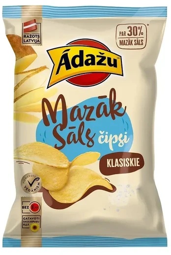 Adazu Cipsi Čipsi ĀDAŽU Klasiskie, 130g