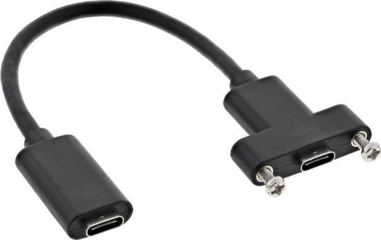 Adapteris USB InLine USB-C - USB-C Juodas (33441H)