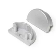LED profilio ARC12 aklės 2vnt, pilka, ovali, TOPMET