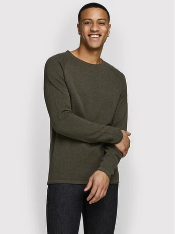 Jack & Jones Megztinis Hill 12157321 Žalia Regular Fit