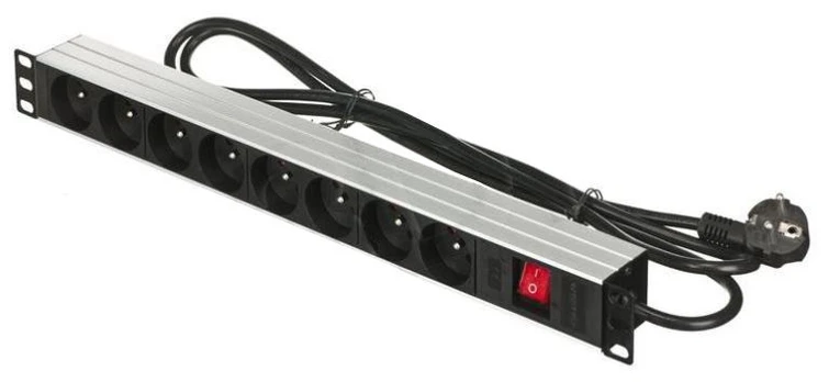 Alantec Maitinimo juosta 19" 8xCEE 7/5 CEE 7/7 kištukas
