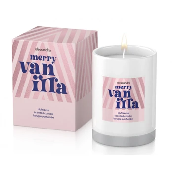 Alessandro Cozy Vanilla Candle Kvapni žvakė, 1 vnt.