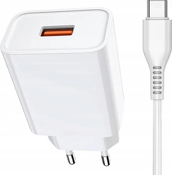 Greitas Usb įkroviklis su Usb-c kabeliu, 22.5w Qc 3.0