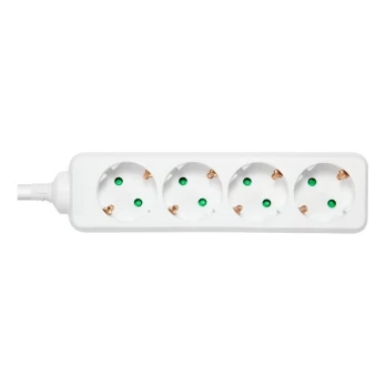 Ilgiklis DELTACO GT-0400 4X CEE 7/3, 1X CEE 7/7,1.5M,BALTAS