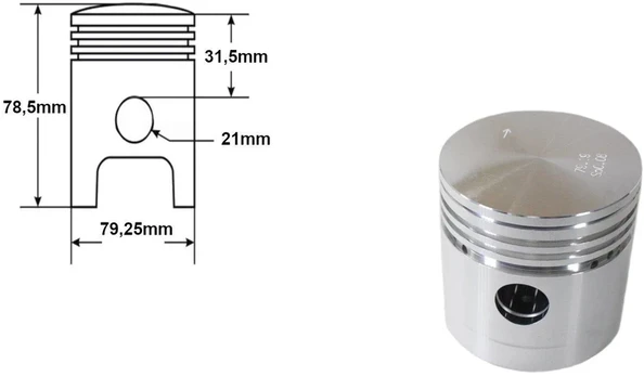 Other PISTON K-750 M-72 79.25mm 5 SHARP DUELLS SET DI