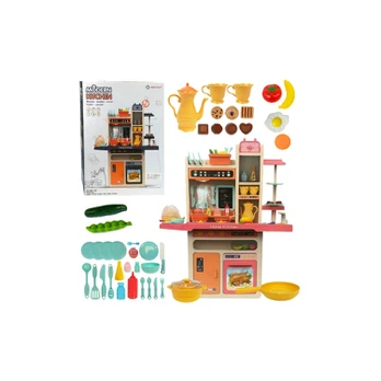 Lean Toys Rožinė virtuvė vaikams 93,5 cm