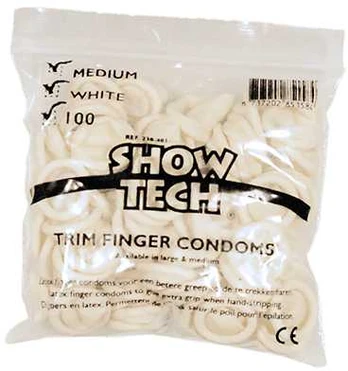 Show Tech antpirščiai trimingavimui, M, balti, 100 vnt