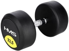 HG PRO 32.5 KG RUBBER DUMBBELL HMS kaina