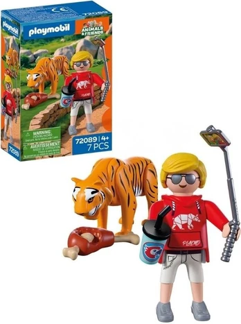 Playmobil - Zoo: Tiger and Visitor (72089)