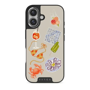 Seaside Muse - iPhone 16 Plus Case, Elite Dark (MagSafe) / Silver