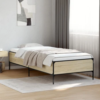 Lovos rėmas, ąžuolo, 75x190cm, apdirbta mediena ir metalas