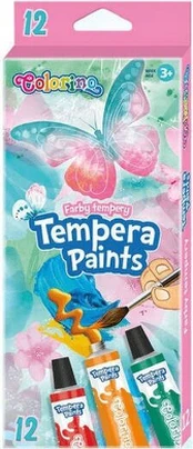 Colorino "dreams" tempera dažai, 12 spalvų, 12 ml