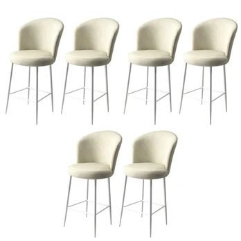 Baro kėdės rinkinys (6 vienetai) Alte - Cream, White