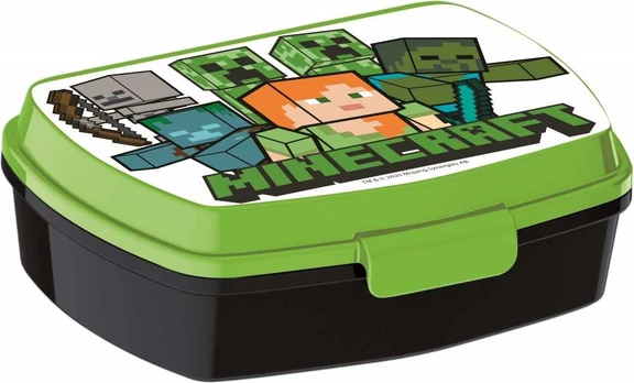Minecraft Creeper juokinga plastikinė sumuštinių dėžutė
