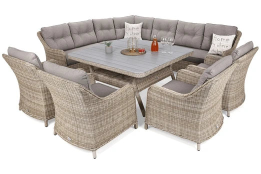 Lauko baldų komplektas Windsor Corner, Beige/Beige Melange