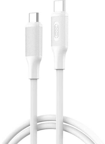 XO kabelis NB-Q265B PD USB-C - USB-C 1,0m 60W baltas