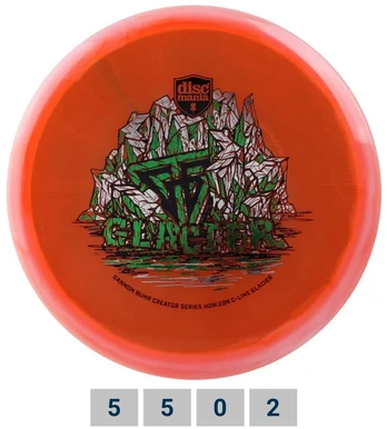Diskgolfo diskas Midrange Driver C-LINE HORIZON GLACIER Gannon Buhr Creator Series Oranžinis