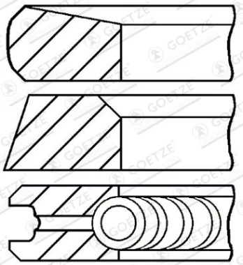 GOETZE 08-113500-00 Piston rings set