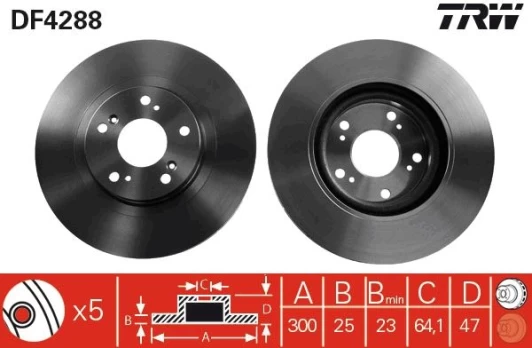 TRW DF4288 Brake Disc