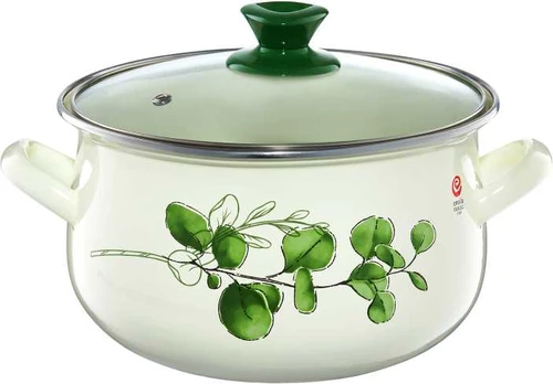 Puodas emaliowany Eukaliptus 2,2 l EMALIA OLKUSZ