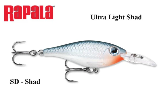 Vobleris Rapala Ultra Light Shad SD 4 cm
