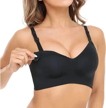 MOMCOZY YN21 MATERNITY NURSING BRA Juodas 3XL