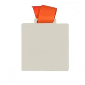 Medalis metalinis 60x60 mm kvadratinis, baltas