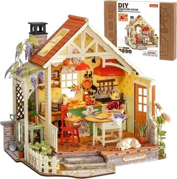 Robotime Mini namas 3D konstruktorius Sunlit Farmhouse Kitchen