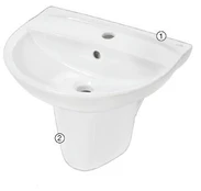 Praustuvas Mito 50cm, Su puskoja