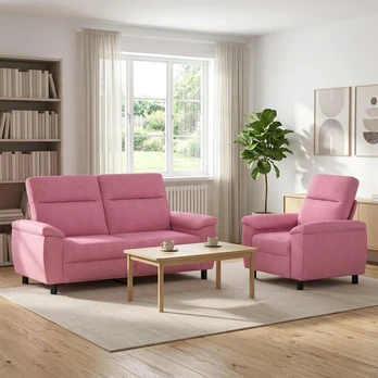 Sofa Sofos komplektas 2 vnt. Rožinė Audinys