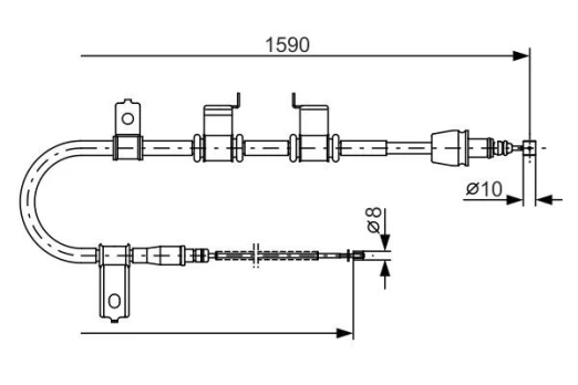 Trosas, stovėjimo stabdys BOSCH 1 987 482 072
