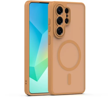 Dėklas Mag Matt case for Google pixel 10 / 10 Pro ruda big hole