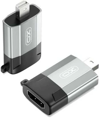 XO adapter GB015 mini Displayport - HDMI 4K pilka