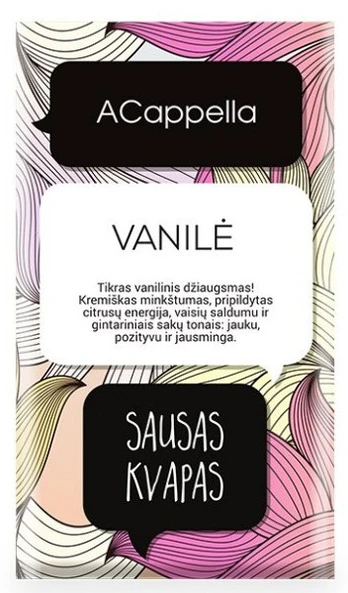 Aromatinis maišelis ACappella Vanilla 11 g, vanilė, sicilijos citrina, apelsinas