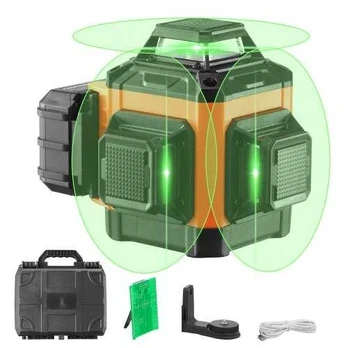 100ft žalias kryžminis lazerinis gulsčias