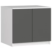 Antresolė spintai 60 cm, balta/pilka kaina