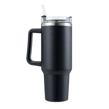 Termopuodelis su šiaudeliu 1000 ml, juodas