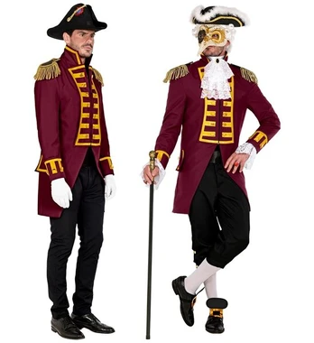 Vyriškas „BURGUNDY PARADE COAT“