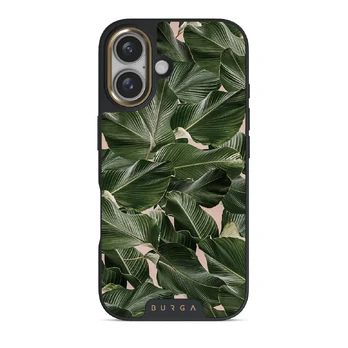 So Lush - Bannana Leaves iPhone 16 Plus Case, Elite Dark (MagSafe) / Gold