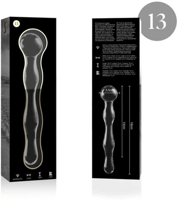 NEBULA SERIES BY IBIZA - MODEL 13 DILDO BOROSILICATE GLASS 18 CM