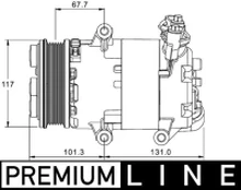 MAHLE  ACP 1330 000P Air conditioning compressor