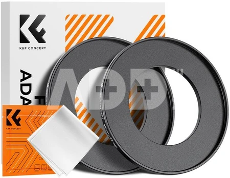 K&F Concept K&F Step Up Filter Ring 49-77mm*2pcs,+Vacuum Cleaning Cloth*1